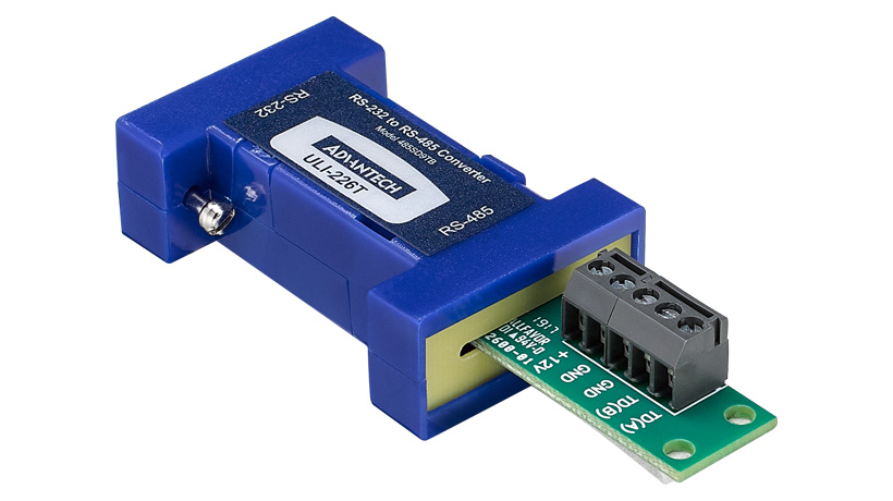 ULI-226T - RS-232 (DB9 Femal to RS-485 2-Wire (Terminal Block) Converter, Port Powered.